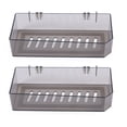 thumbnail image 1 of Stainless Steel Shower Shelves, No-Drill Adhesive Caddy, Wall-Mounted for Hassle-Free Bath Organization, 2-Pack, 1 of 5