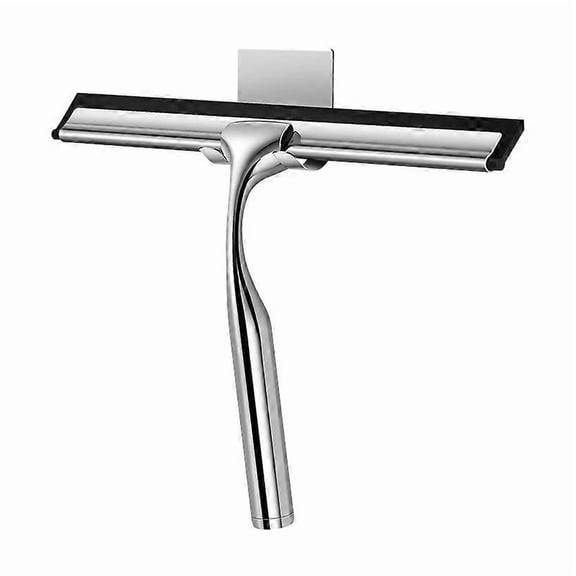 Stainless Steel Shower Squeegee, 25.8cm Shower Squeegee with Hook, Shower Window Squeegee, Bathroom Shower Squeegee for Glass, Mirror, Tiles, Kit