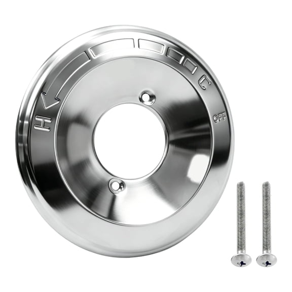 Stainless Steel Shower Wall Cover Plate Replacement Set, Round Escutcheon for Single Handle Trim 7 Inch Size, 2 Screws Included
