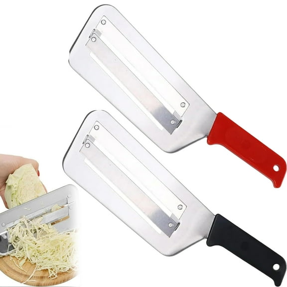 Stainless Steel Shredder Knife, Cabbage Shredder Kitchen Grater Slicer, for Coleslaw, Sauerkraut, and Salad, Dual Blade Lettuce Cutter, Sharp Blades, Easy to Clean & Durable