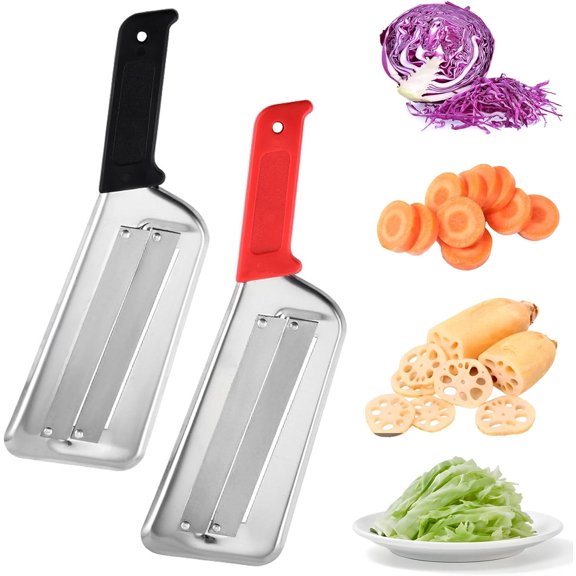 Stainless Steel Shredder Knife, Dual Blade Julienne Cutter, Stainless Steel Cabbage Shredder, Cabbage Slicer Cutter For Vegetables, Easy To Clean