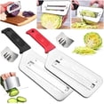 thumbnail image 1 of Stainless Steel Shredder Knife, Stainless Steel Dual Blade Julienne Cutter, Cabbage Chopper Shredder Slicer for Coleslaw, Grating & Shredding - Perfect for Coleslaw, Vegetables with Hook (Mix), 1 of 8