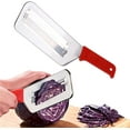 thumbnail image 1 of Stainless Steel Shredder Knife,Stainless Steel Dual Blade Julienne Cutter,StainlessSteel Cabbage Shredder,Double Slice Shredding Kitchen Knife,Multifunctional Vegetable Cutter (Red), 1 of 8