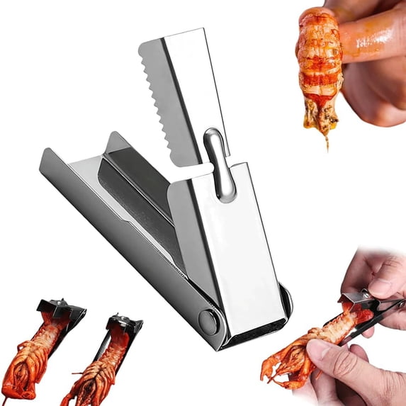 Stainless Steel Shrimp Peeler,Crayfish Opener Sheller Tool,Rustproof Durable Labor-Saving Fast Peeling,Ergonomic Handle Compact Storage,Food-Grade Easy Operation Seafood Shelling Kitchen Gadget