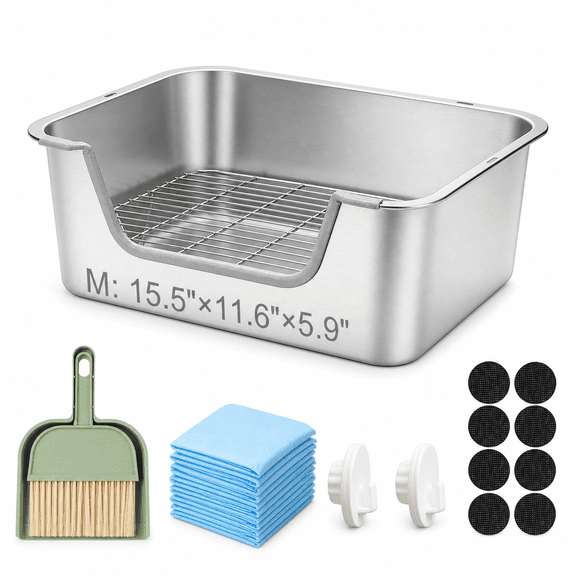 Stainless Steel Sifting Litter Box Medium For Rabbit