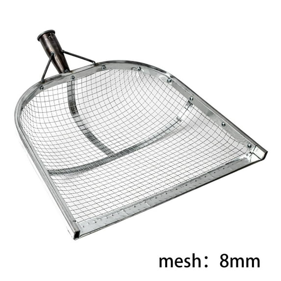 Stainless Steel Sifting Shovel - 4mm/6mm/8mm/12mm Mesh Soil Sieve & Sand Sifter | Multipurpose Garden Shovel for Farming, Chicken Coop Cleaning & Beach Treasure Hunting