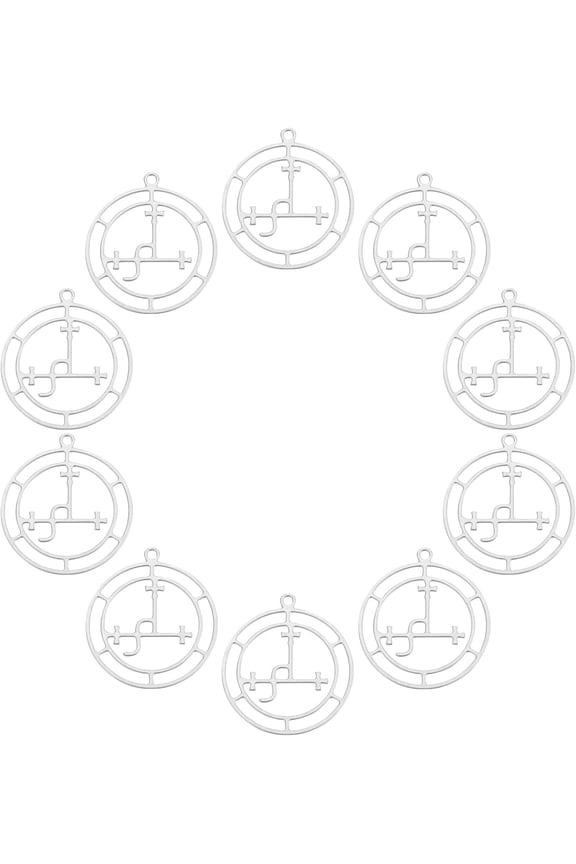 Stainless Steel Sigil of Lilith Pendants Hollow Charms Dangle Pendants Witchy Lilith Sigil Pendant for DIY Jewelry Making Gifts DIY