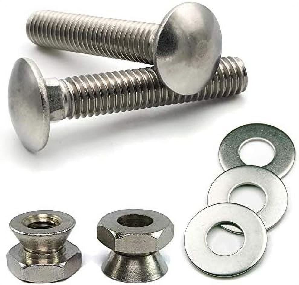 5/16-18 X 2-1/2" Hex Head Bolts Screws, Nuts, Flat And Lock Washers - View #7