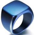 thumbnail image 1 of Stainless Steel Signet Ring Black Silver Gold Classical Cocktail Husband Father Valentine, 1 of 2