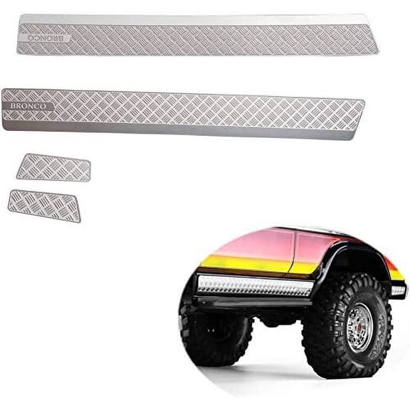 Stainless Steel Silver 1 Set Body Protector Plate TRX4 Bronco RC Car