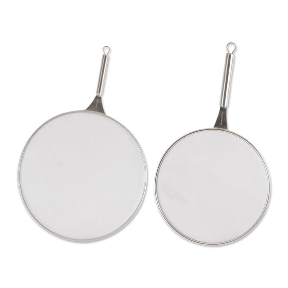 Stainless Steel Silver 2 Piece Splatter Screen 10in
