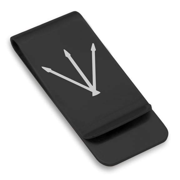 Stainless Steel Silver Alchemy Symbol Classic Slim Money Clip Credit Card Holder