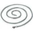 thumbnail image 1 of Stainless Steel Silver Chain Necklace Cuban Link Curb Cable Rope Box Rolo Chain Necklace For Men Women Various Styles[Z1043], 1 of 1