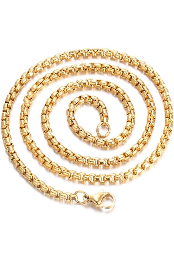 Stainless Steel Silver Chain Necklace Cuban Link Curb Cable Rope Box Rolo Chain Necklace For Men Women Various Styles[Z1115]