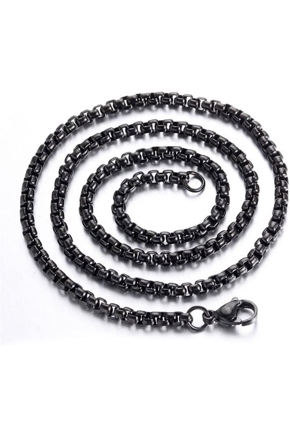Stainless Steel Silver Chain Necklace Cuban Link Curb Cable Rope Box Rolo Chain Necklace For Men Women Various Styles[Z1157]