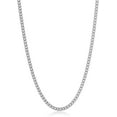 thumbnail image 1 of Stainless Steel Silver Chain Necklace for Men 14K Gold Plated Cuban Link Necklaces 3.5/4/5 MM Width, 16/18/20/22 inch Length with Gift Box, 1 of 5