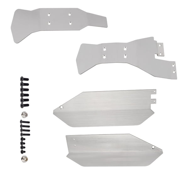 Stainless Steel Silver Chassis Armor Skid Plate Guard For TRAXXAS 1/10 SLASH 4X4 RC Car Spare Part Accessory