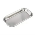 thumbnail image 1 of Stainless Steel Silver Decorative Tray, Manicure Tools Placing Dish, Bathroom Vanity Trays for Dresser Counter, 1 of 6