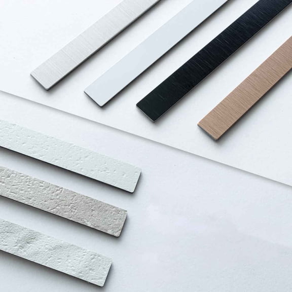 Stainless Steel Silver Peel and Stick Tile Trim, Self Adhesive Molding Edge Trim for Peel and Stick Backsplash (Includes Glass Diamonds)