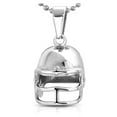 thumbnail image 1 of Stainless Steel Silver-Tone Football Helmet Pendant Necklace, 24", 1 of 3