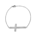thumbnail image 1 of Stainless Steel Silver-Tone Religious Cross Link Chain Bracelet, 1 of 2