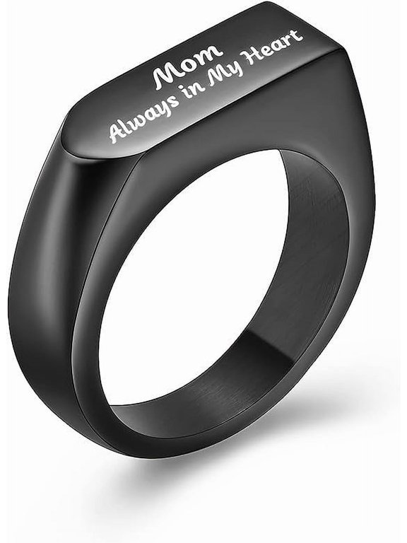 Stainless Steel Simple Style Cremation Urn Ring for Ashes for Women Waterproof Locket Rings Memorial Jewelry Cremation Jewelry Urn Ring