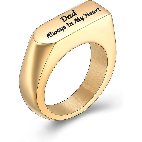 Stainless Steel Simple Style Cremation Urn Ring for Ashes for Women Waterproof Locket Rings Memorial Jewelry Cremation Jewelry Urn Ring