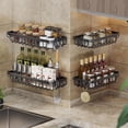 thumbnail image 1 of Stainless Steel Sink Caddy, Kitchen Sink Organizer with Sponge Holder and Dishcloth Storage Rack, Rustproof Countertop Multifunctional Kitchen Rack, 1 of 5