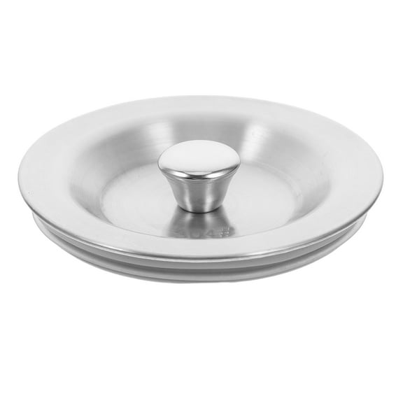 ibasenice Stainless Steel Sink Drain Protector and Stopper, Kitchen Sink Strainer Cover Lid for Water Basin, 1 Set