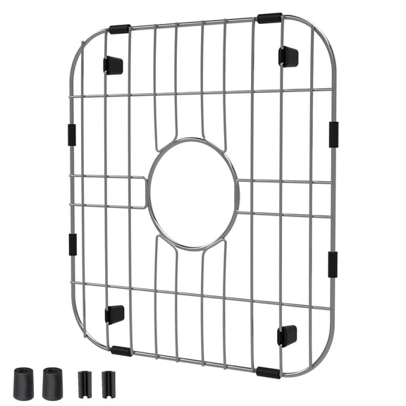 Stainless Steel Sink Protector 12.25"×11.5" Silver Kitchen Sink Grid
