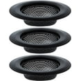 thumbnail image 1 of Stainless Steel Sink Strainer, Black, Pack of 3, Dishwasher Safe, 1 of 5