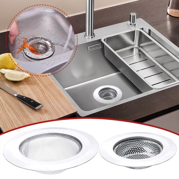 Stainless Steel Sink Strainer Filter Mesh Drain Basket Kitchen Strainer Catcher Hair Food Waste , Kitecy Kitchen Sink Strainer Wide Mesh Filter Stainless Edge Colander