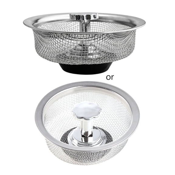 Stainless Steel Sink Strainer Waste Disposer Outfall Filter Hair Basket Sewer Outfall Stopper Plug Bathroom Kitchen
