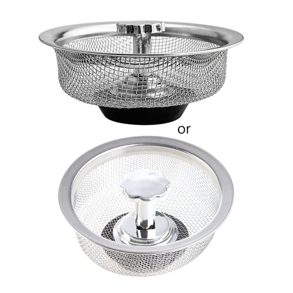 Stainless Steel Sink Strainer Waste Disposer Outfall Filter Hair Water Stopper
