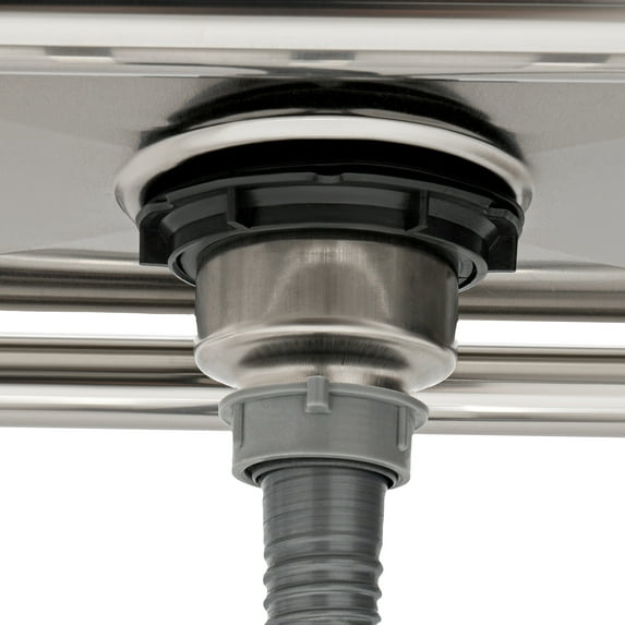 Stainless Steel Sink with Spacious Bowl, Strong Load-bearing Capacity, Bottom Shelf for Storage, Towel Bars, and Modern Design for Kitchen Use