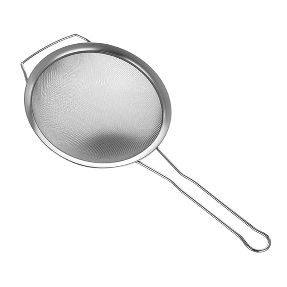 Stainless Steel Skimmer Fine Mesh Strainer Sieve Sifter Large Size Handle for Noodle Tea Coffee Kitchen