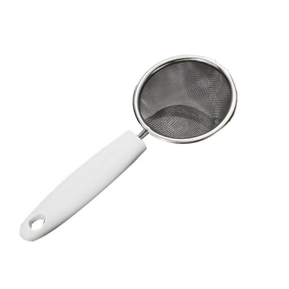 Stainless Steel Skimmer Spoon Fine Mesh Strainer Spoon for Kitchen Cooking Frying Oil Skimming Foam Removing Soup Ladle with Handle,Skimmer Spoon,Kitchen Strainer,M,1PC