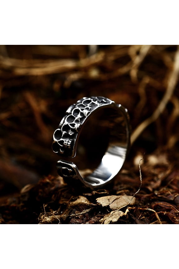 Stainless Steel Skull Ring Unisex Gothic Retro Style Durable Titanium Jewelry US Sizes 7 To 13 Bold Statement Piece