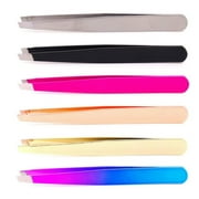 Stainless Steel Slant Tip Tweezer Precision Eyebrow Hair Remover make up Tools