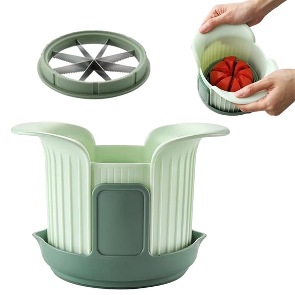 Stainless Steel Slicer/Vegetable Cutter/tomato Slicer - Boxed,tomato Slicer Stainless Slicer Seeder Slicer Pulp Quick Segmentation and Cutting