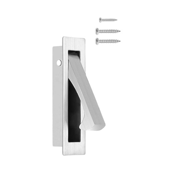 Stainless Steel Sliding Door Handle Cabinet Door Pull Recessed Finger Flush Pulls for Closet, Sliding, Barn Door