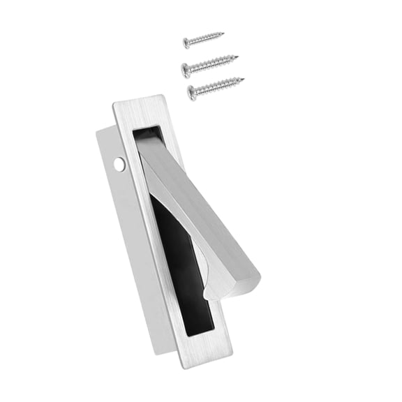 Stainless Steel Sliding Door Handle Concealed Cabinet pull Replacement Pocket Door Pulls Cabinet Grips Easy to Install