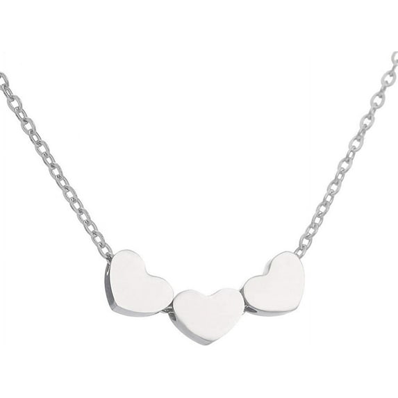 Stainless Steel Sliding Float Heart Shaped Charm Necklace