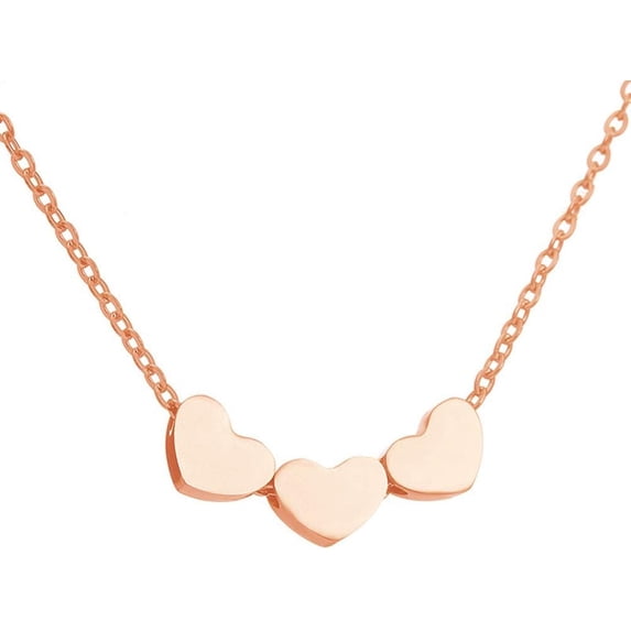 Stainless Steel Sliding Float Heart Shaped Charm Necklace