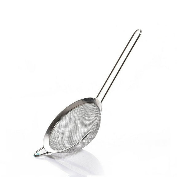 Stainless Steel Slotted Spoon 4 Inch Fine Mesh Skimmer For Kitchen Cooking Strainer Sieve For Filtering Soup Oil Flour 1Pc Heatproof Slotted Spoon With Ergonomic Handle