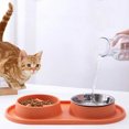 thumbnail image 1 of Slow Feeder Dog Bowl Stainless Steel Double Dish 2 in 1 Pet Food Water Bowl Design Leak Proof Outer Ring Durable Pet Supplies for Cats Dogs, 1 of 3