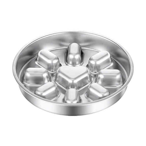 Stainless Steel Slow Feeder Dog Bowl, Heart Maze Design Slow Eating Bowl for Medium Dogs