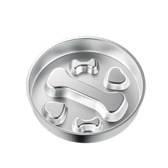 Stainless Steel Slow Feeder Dog Bowls Deep Maze Bowl for Medium and Large Dogs Heavy Duty Food Grade Metal Dish with Non- Base to Slow Down Eating