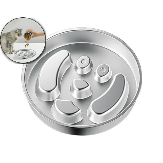 Stainless Steel Slow Feeder Dog Bowls - Dog Food Bowl, Easy to Clean, Large Capacity, Non-Slip Base Suitable for All Breeds of Dogs