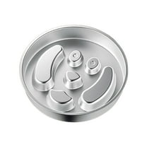 Stainless Steel Slow Feeding Pet Bowl 9.06 x 9.06 in, Large Capacity Anti-Slip Thickened Dog & Cat Bowl for Slow Eating, Durable Water & Food Bowl